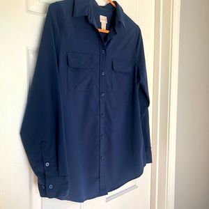 Chico’s Navy Button Down